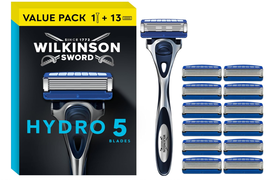 Wilkinson Sword Hydro 5 Men's Shaving Handle with 13 Razor Blade Refills