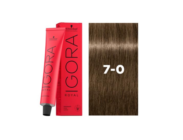 Schwarzkopf Professional Igora Royal 7-0 Medium Blonde Permanent Hair Colour 60ml