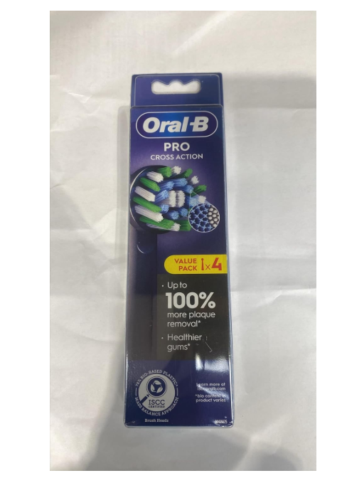 Oral-B Pro Cross Action Electric Toothbrush Heads 4 Pack