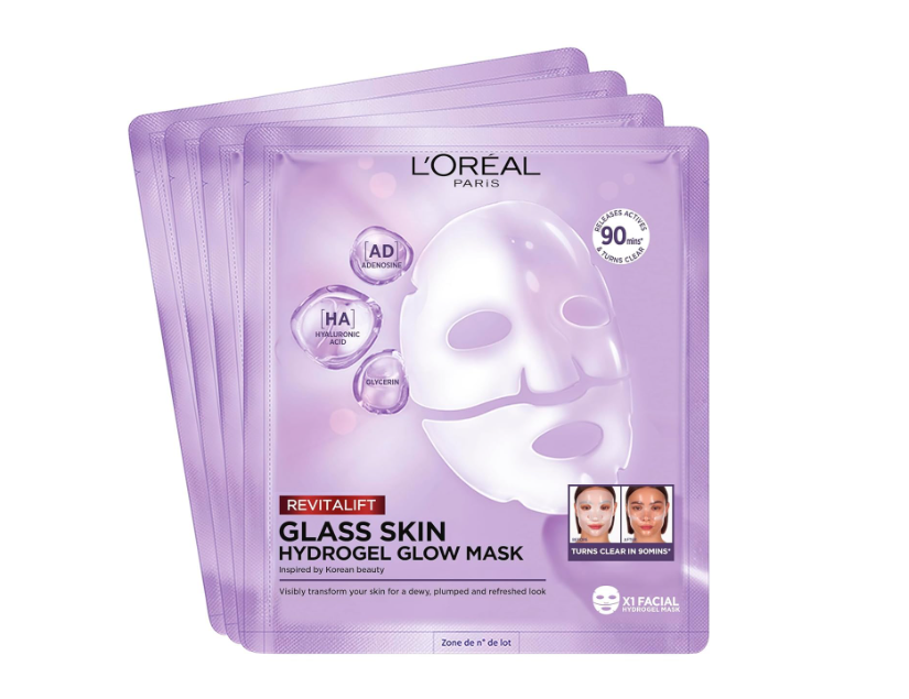 L'Oréal Paris Glass Skin Hydrogel Glow Mask – Box of 4