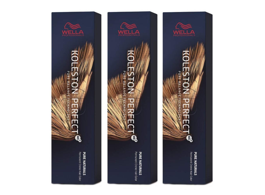 Wella Professionals Koleston Perfect Me 7/07 Średni Blond Naturalny Brąz 60ml – 3 Pack