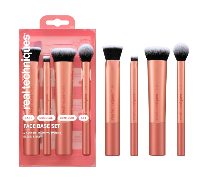 Real Techniques 4 Piece Makeup Brush Set Concealer Foundation