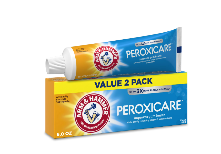 Arm & Hammer PeroxiCare Toothpaste Clean Mint 6.0oz 2 Pack