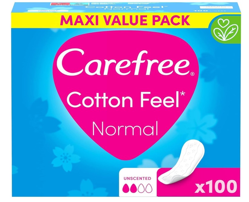 Carefree Cotton Feel Normal Unscented Pantiliners Pack of 100