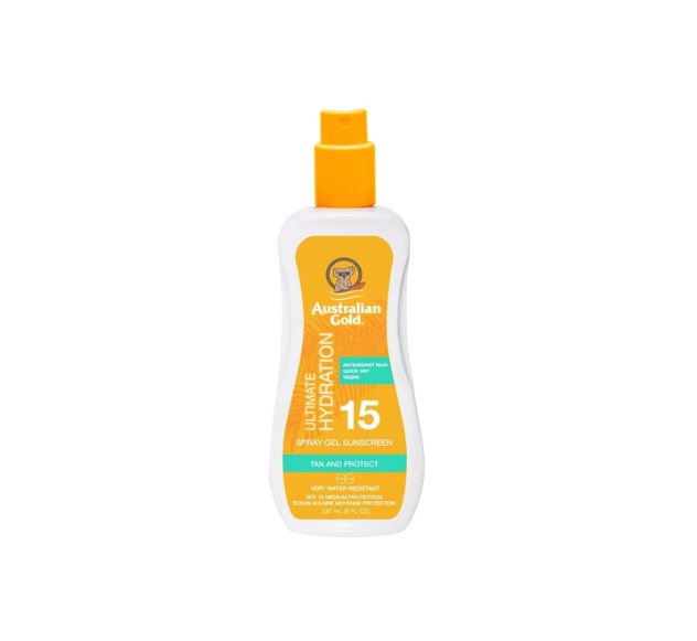 Australian Gold SPF15 Spray Gel Sunscreen Ultra Hydration 237ml