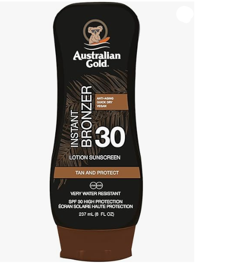 Australian Gold SPF30 Lotion Sunscreen Tan &amp; Protect Instant Bronzer 237ml
