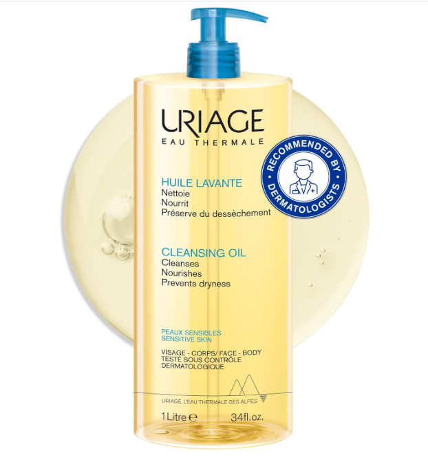 Uriage Shower Oil Face & Body Wash 1L