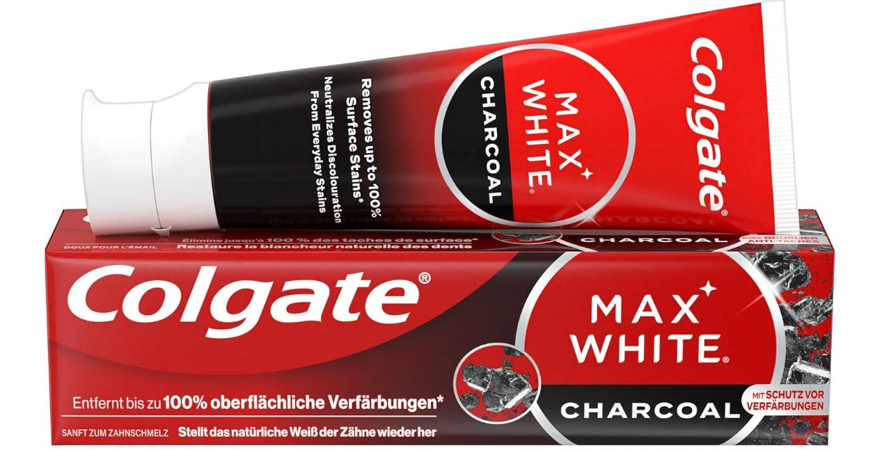 Colgate Max White Charcoal Toothpaste 75ml 4-Pack