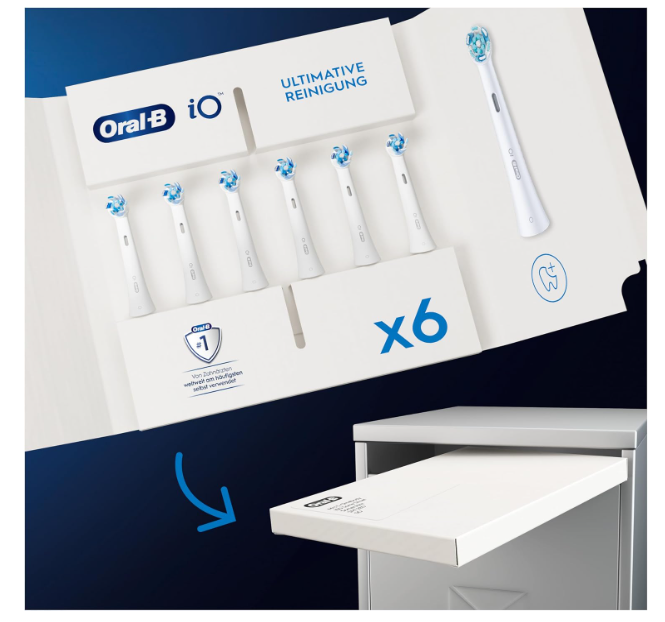 Oral-B iO Ultimate Clean Replacement Brush Heads 6 Pack