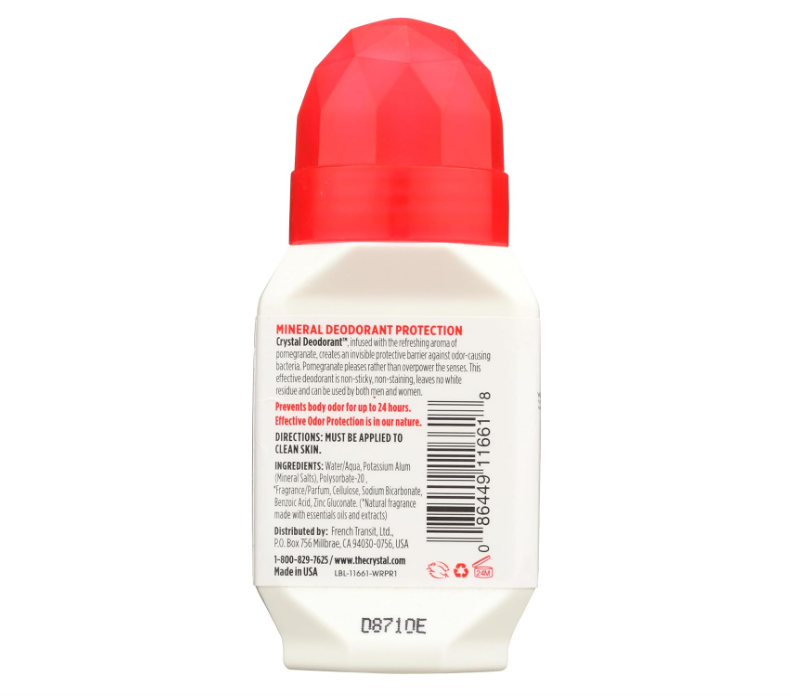 Crystal Essence Mineral Deodorant Roll-On Pomegranate 66ml