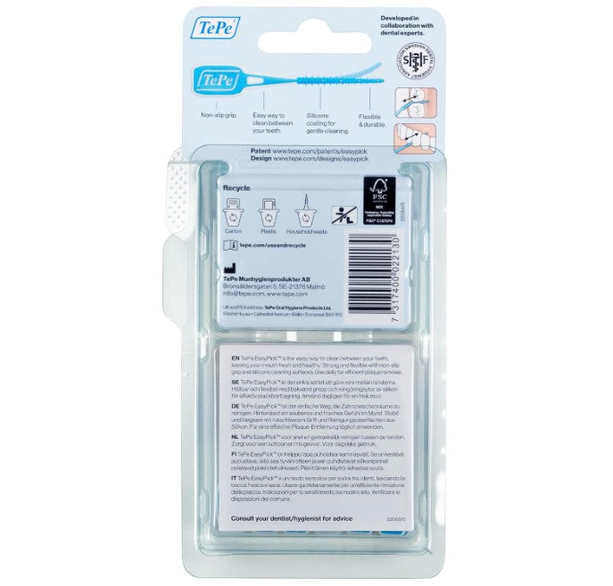TePe EasyPick Dental Picks Blue M/L 60 Pack