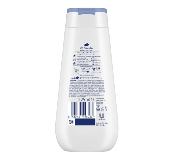 Dove Advanced Care Anti-Stress Shower Cream 225ml