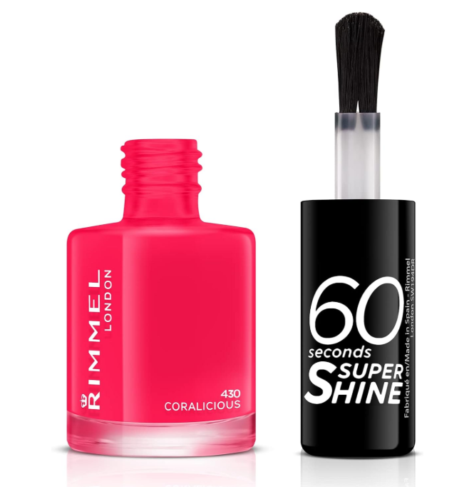 Rimmel 60 Seconds Super Shine Nail Polish 430 Coralicious 8ml