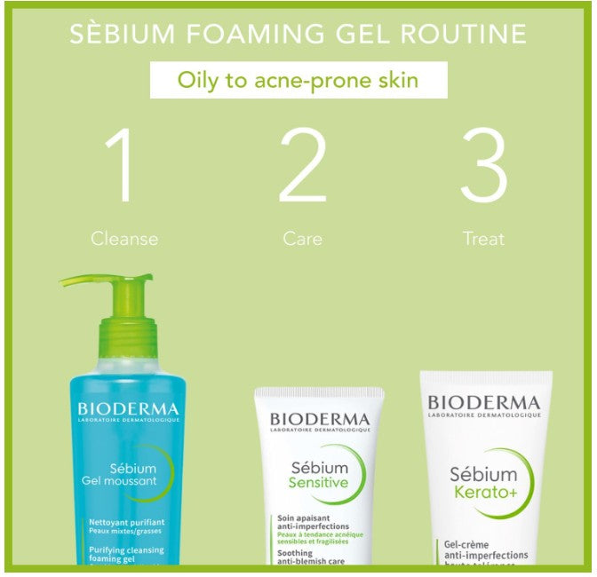 Bioderma Sébium Foaming Gel Ultra-Gentle Purifying Cleanser 500ml