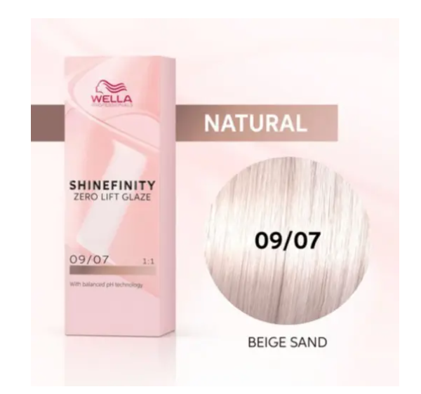 Wella Professionals Zero Lift Shinefinity Glaze 09/07 Natural Beige 60ml