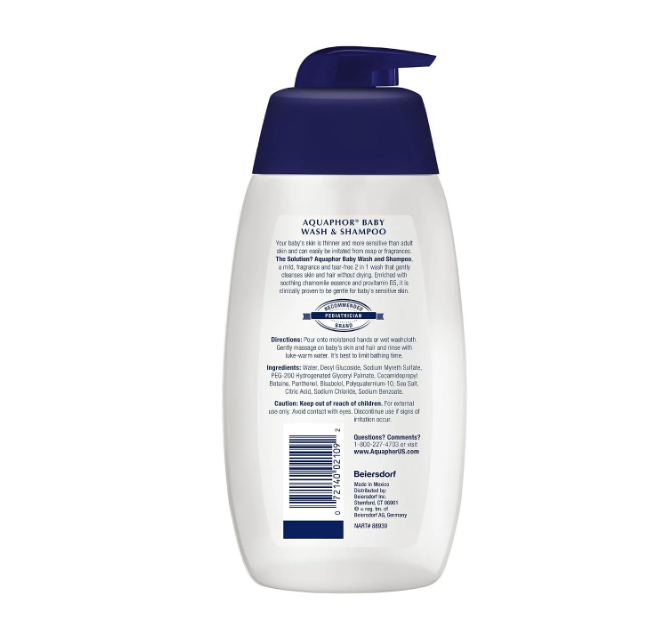 Aquaphor Cleansing Baby Wash & Shampoo 500ml