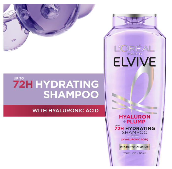 L'Oréal Paris Elvive Hyaluron Plump Hydrating Shampoo 375ml