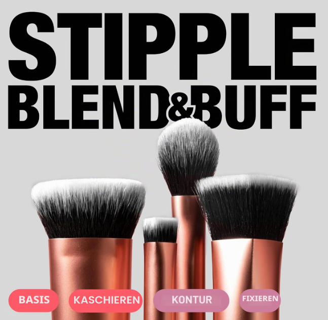 Real Techniques 4 Piece Makeup Brush Set Concealer Foundation