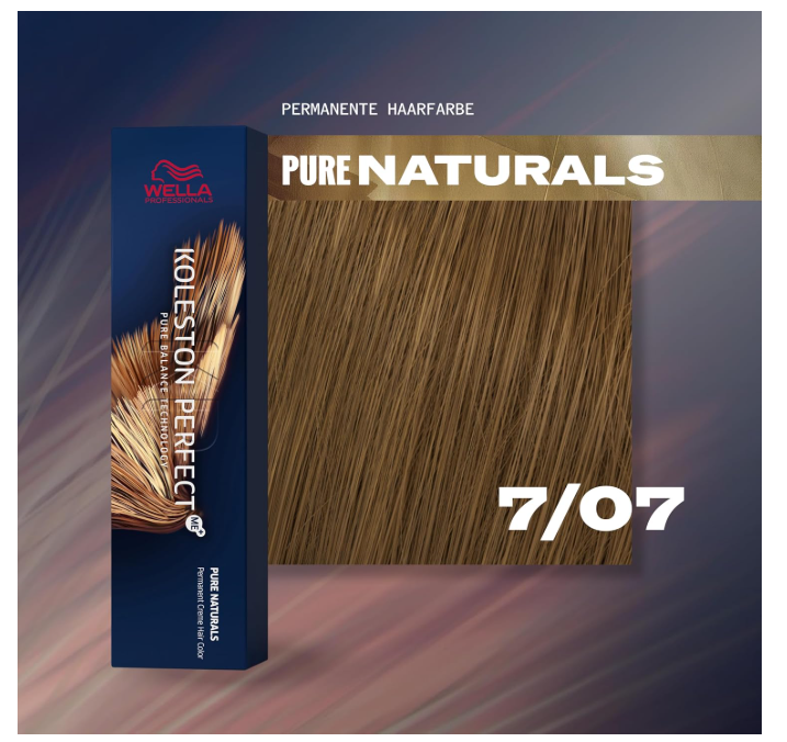 Wella Professionals Koleston Perfect Me 7/07 Średni Blond Naturalny Brąz 60ml – 3 Pack