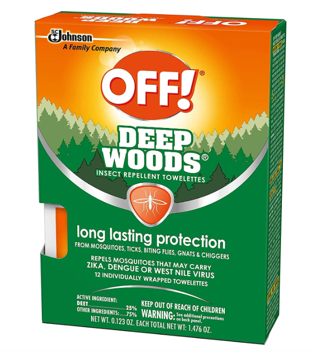 OFF! Deep Woods Insect Repellent Towelettes 12 Count Box 1pck