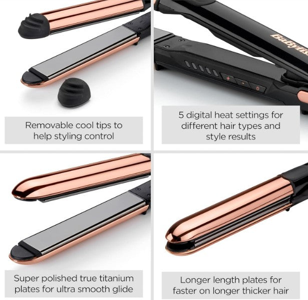 BaByliss Straight & Curl Brilliance Hair Straightener – Model 2481U