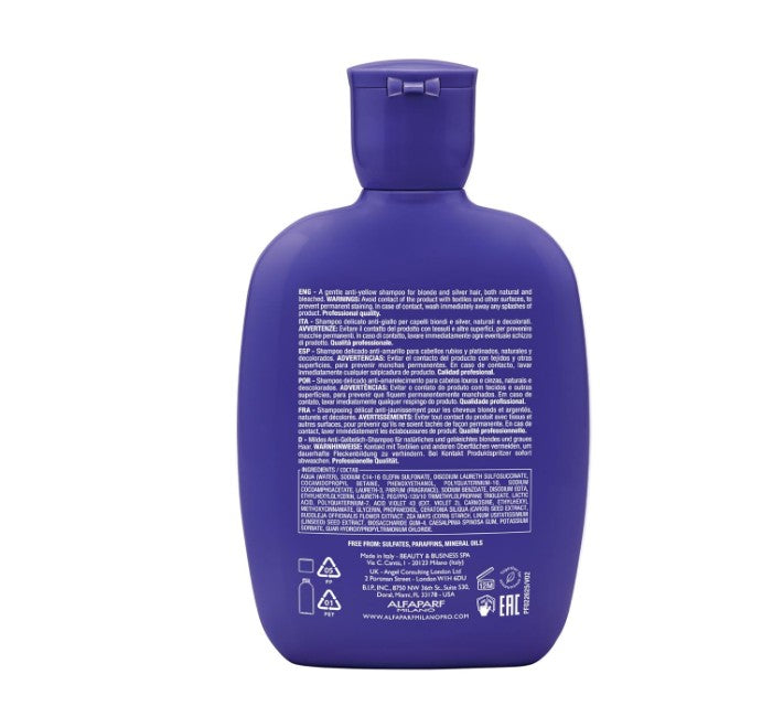 Alfaparf Milano Semi Di Lino Blonde Anti-Yellow Low Shampoo 250ml