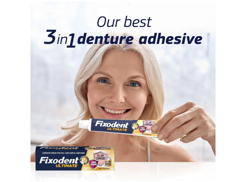 Fixodent Ultimate Denture Adhesive Flavour Free 40g