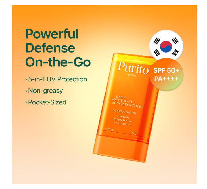 Purito Seoul Daily Soft Touch Sunscreen Stick SPF50+ PA++++ 20g