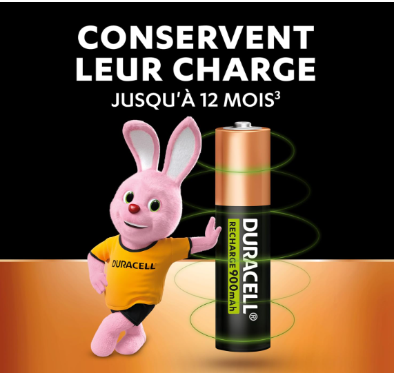 Duracell Rechargeable AAA batteries pack of 8 batteries