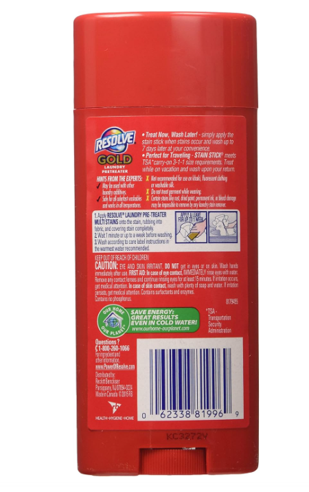 Spray 'n Wash Resolve Pre-Treat Laundry Stain Stick 3oz 3pck