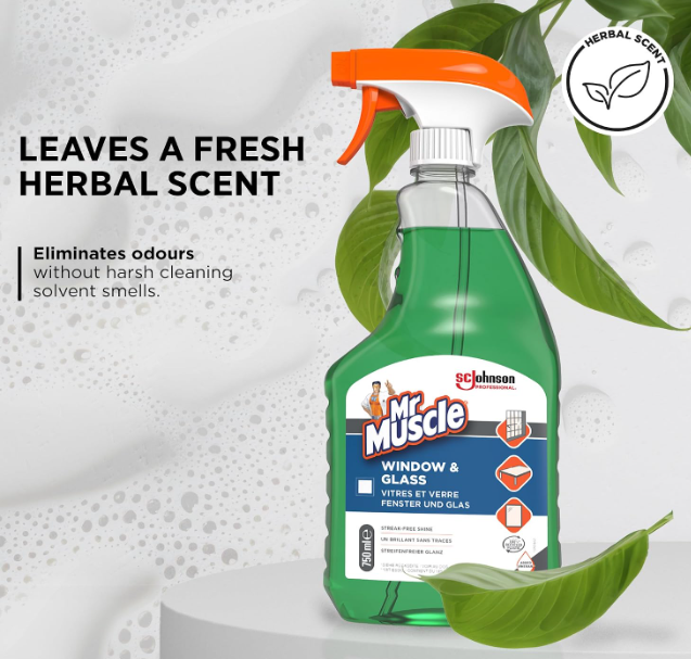 SC Johnson Mr Muscle Window and Glass Cleaner Spray 750ml