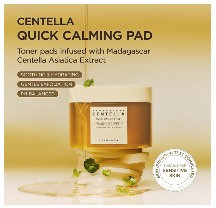 SKIN1004 Madagascar Centella Quick Calming Pad 70 Pads