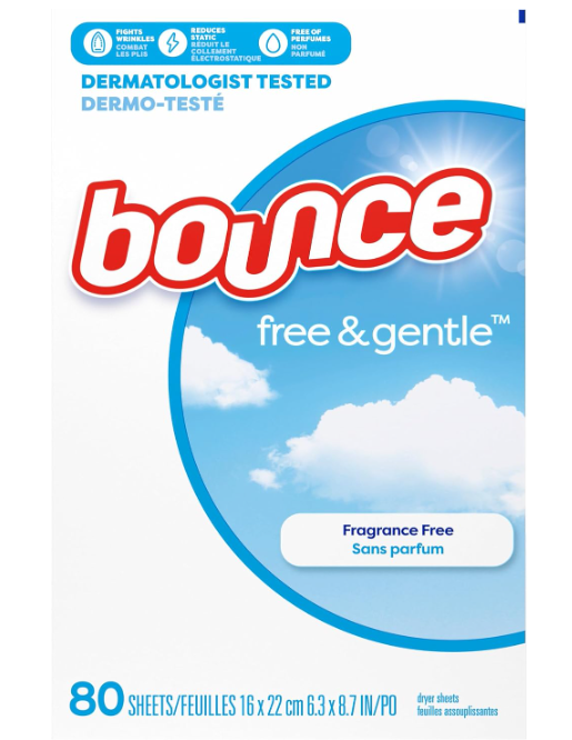 Bounce Free & Gentle Fragrance Free Sheets 80Count