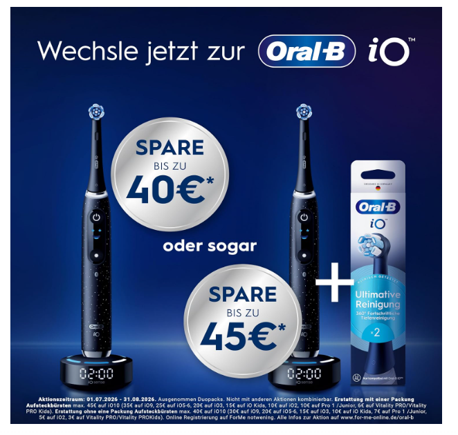 Oral-B iO Ultimate Clean Replacement Brush Heads Black 8 Pack