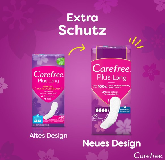 Carefree Plus Long Pantiliners with Light Fragrance 5x40