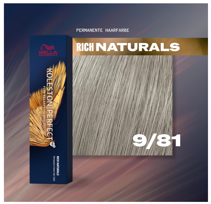 Wella Professionals Koleston Perfect Me 9/81 Very Light Blonde Pearl Ash 60ml