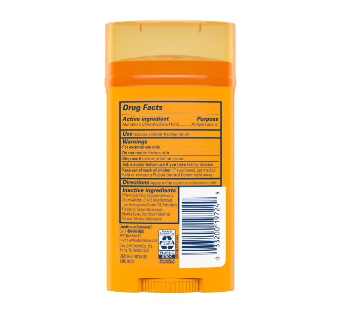 Arm & Hammer Ultra Max Deodorant Fresh Wide Stick 2.6oz
