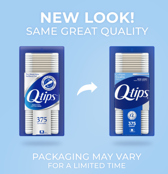 Q-tips Cotton Swabs 375 Counts