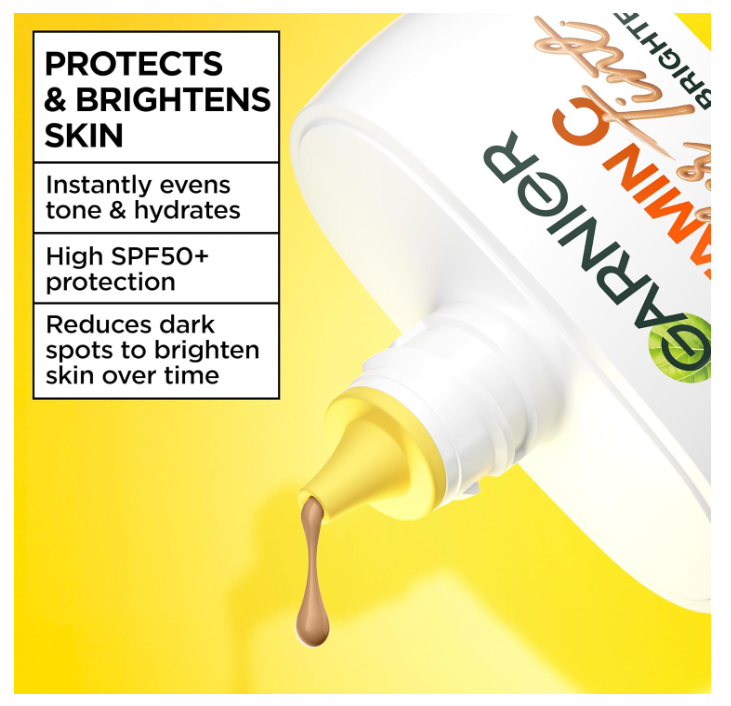 Garnier Vitamin C Wonder Tint All-In-1 Tinted Fluid SPF 50+ with Niacinamide 40ml