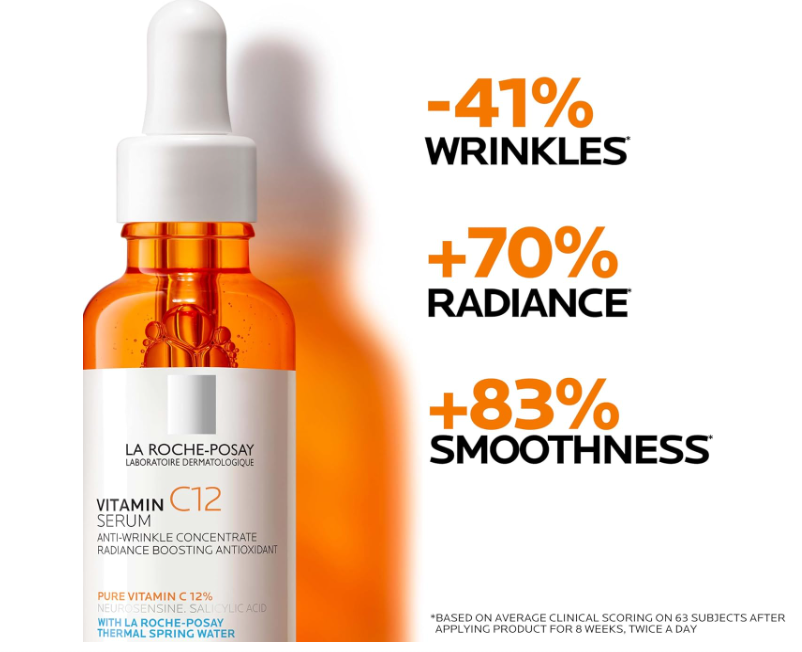 La Roche-Posay Pure Vitamin C12 Serum Anti-Wrinkle Radiance Restoring Face Serum 30ml