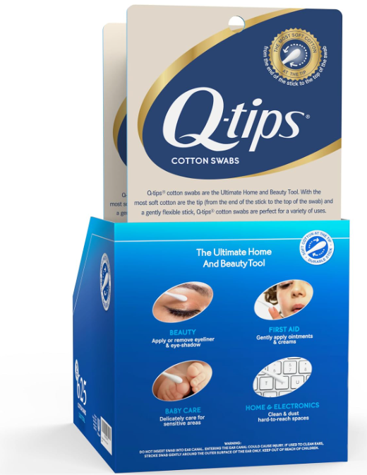 Q-tips Safety Swabs Family Size 625ct 2pck