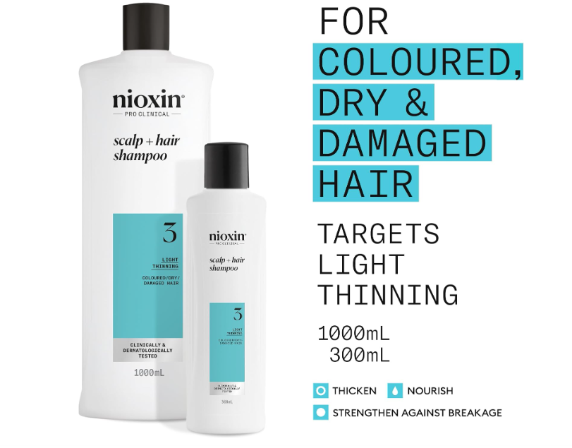 Nioxin System 3 Scalp &amp; Hair Cleanser Shampoo 1000ml