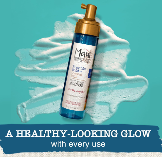 Maui Moisture Flexible Hold + Coconut Milk Curl Foam Mousse 8.5oz