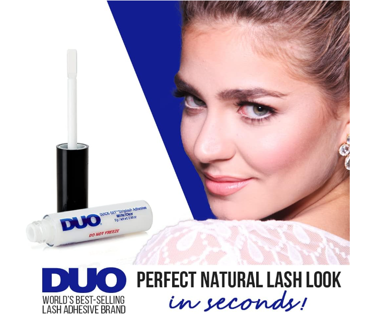 DUO Quick-Set Lash Glue Blue Striplash Adhesive White/Clear Latex Free 5g