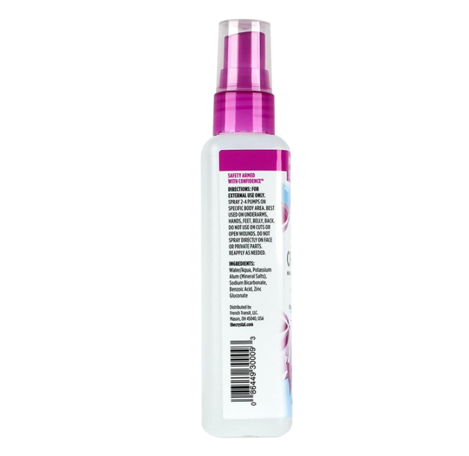Crystal Essence Mineral Deodorant Spray Unscented 118ml