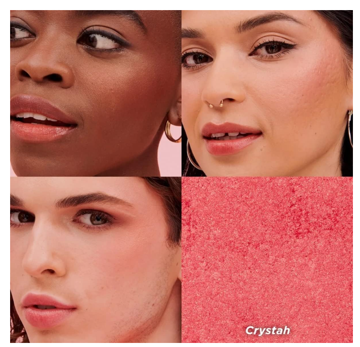 Benefit Crystah Mini Silky-Soft Powder Blush Strawberry Pink 2.5g