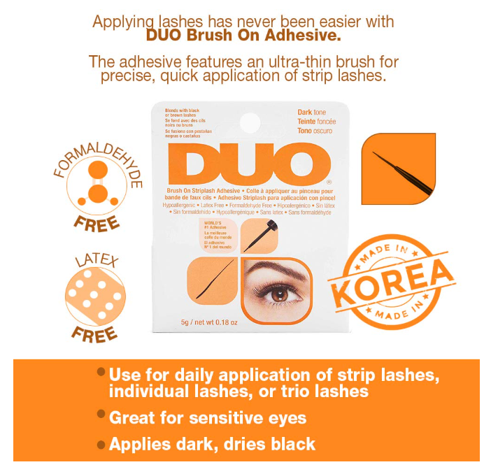 DUO Brush-On Striplash Adhesive Orange Dark Tone Lash Glue 5g