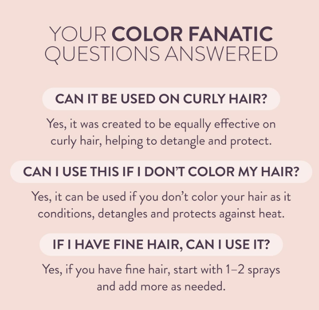 Pureology Colour Fanatic Leave-in Conditioner Hair Treatment Detangling Spray 30ml