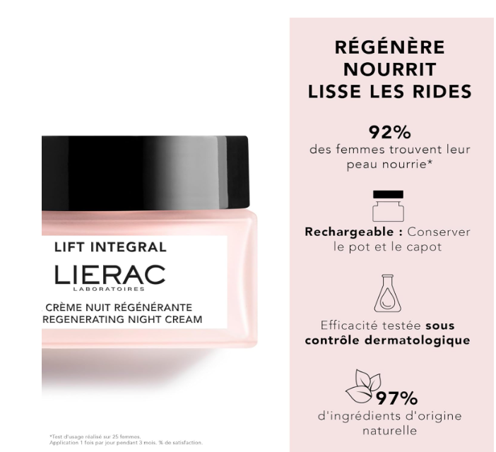 Lierac Lift Integral Regenerating Night Cream for Women 50ml