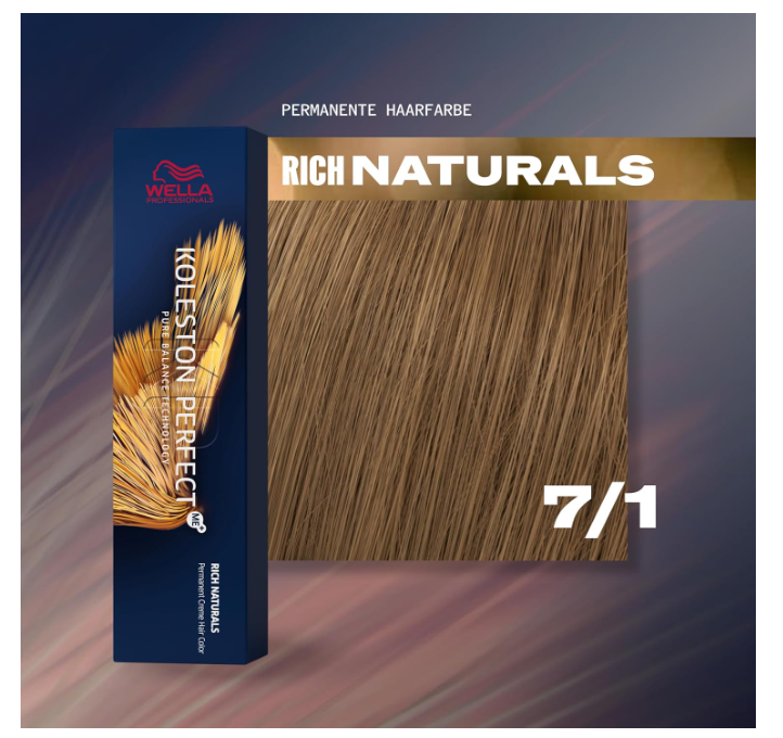 Wella Professionals Koleston Perfect Me+ 7/1 Medium Blonde Ash 60ml